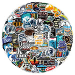 autocollants graphiques pêche poissons paysages slogans imperméables multicolores enfants bricolage skateboards laptops