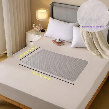 protège matelas gris clair moderne texture géométrique nylon lavable 80x120cm incontinence adultes chiens