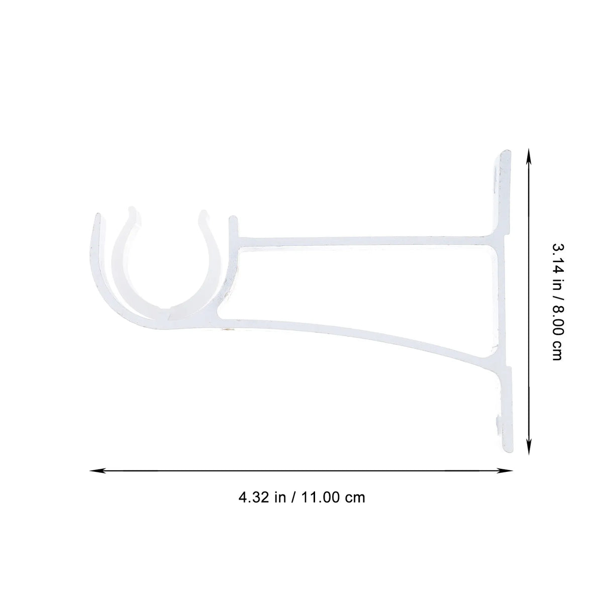 supports tringle rideaux plastique lisse moderne noir blanc fixations murales anneaux rideaux tringles