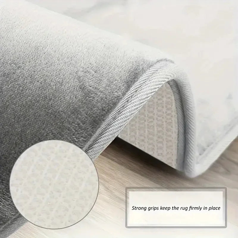 tapis bain gris uni doux moderne adhésif ensemble trois pièces chambre salle bain