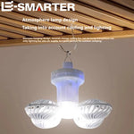 lampe ventilateur moderne blanc pliable rechargeable led interrupteur toucher solar campingextérieur