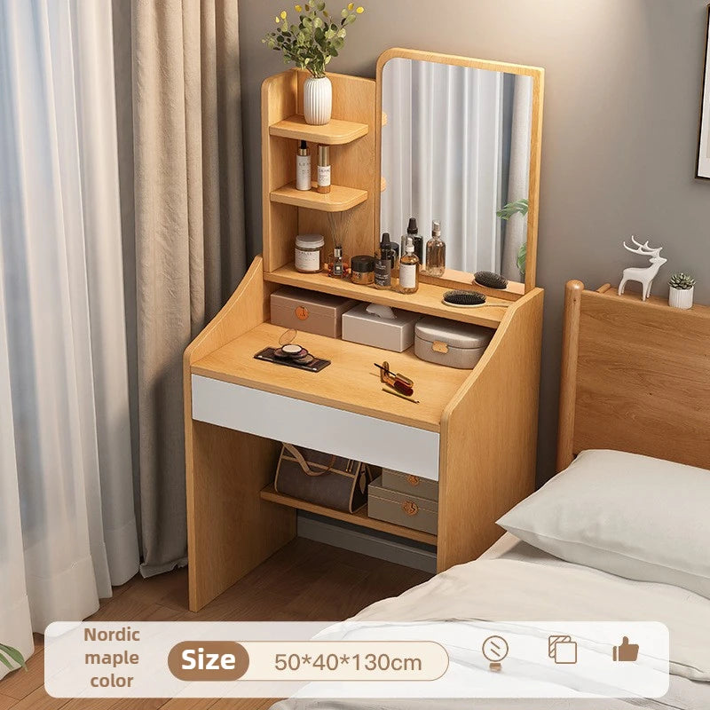 table maquillage moderne miroir lumineux tabouret blanc mdf chambre coucher