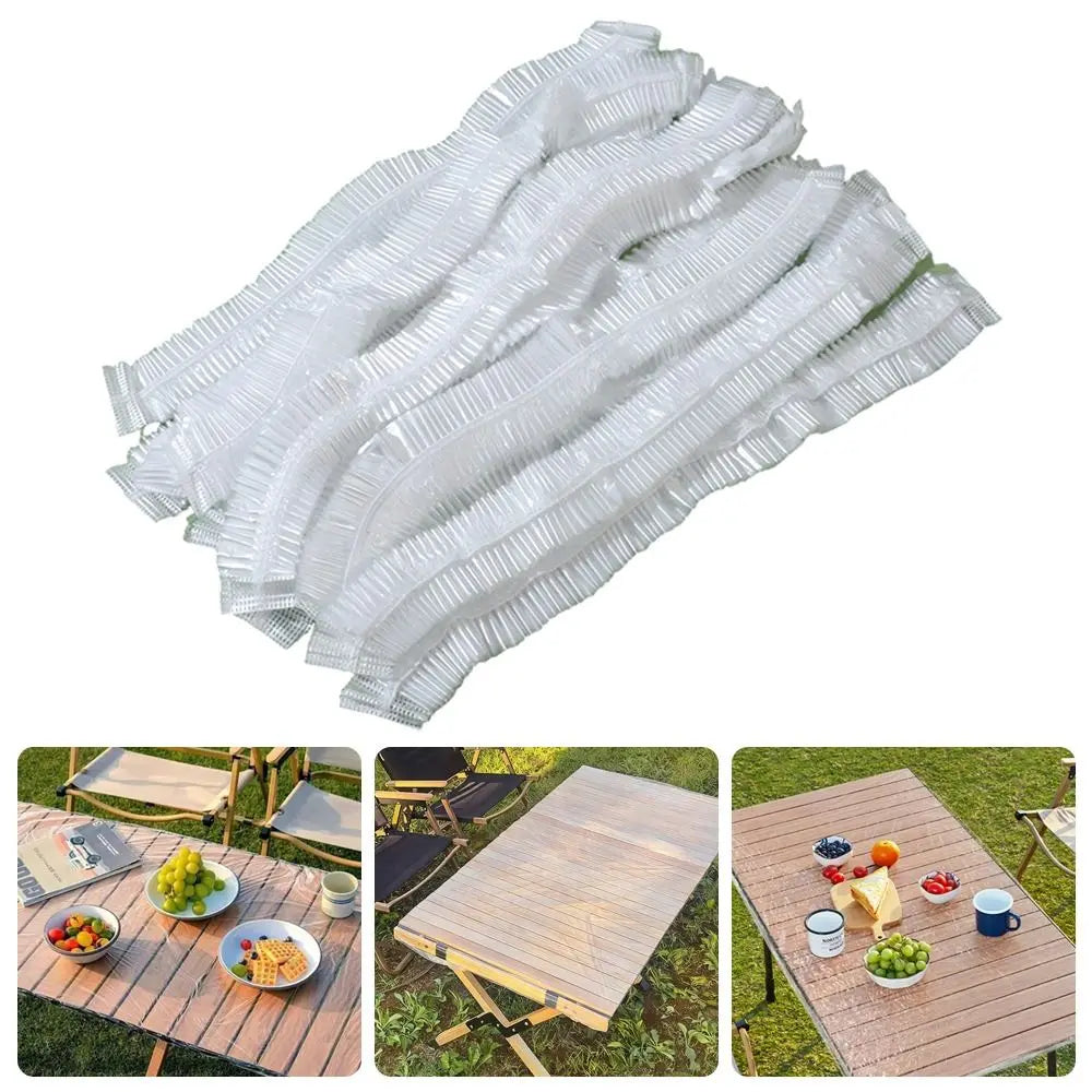 nappe jetable transparente moderne imperméable cordons serrage table 60x60 100x60 120x60 150x70 cm