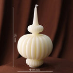 bougies aromathérapie blanches rayures architecturales classiques opaques İslam festival decoration