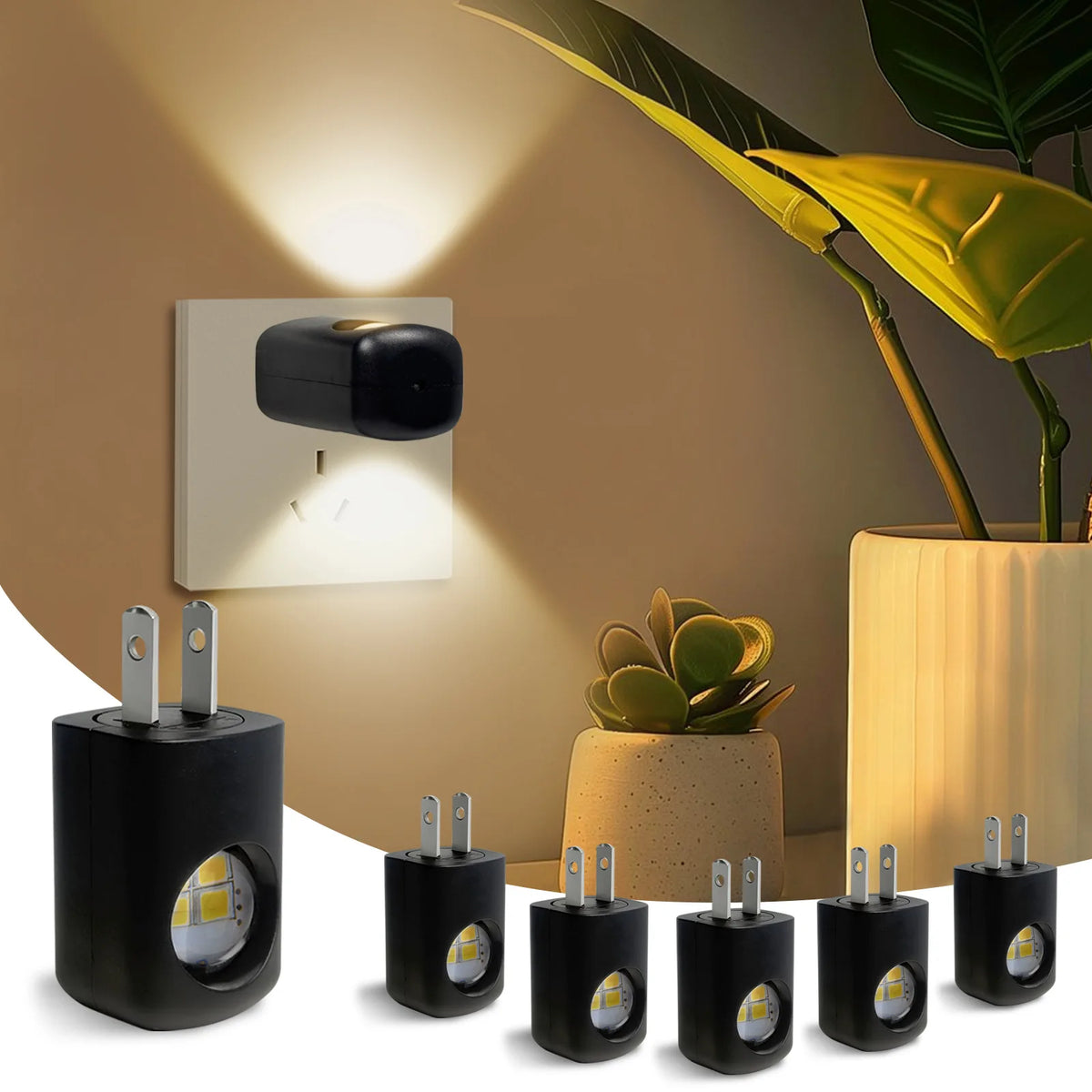 lampe nuit rechargeable led moderne adhésive blanc minimaliste prise eu us