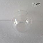 suspension boule verre moderne transparent ambre gris cognac diverse tailles
