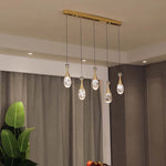 suspension lumineuse moderne cristal doré bubbles led chambre salon étincelante contemporain éclairageintérieur
