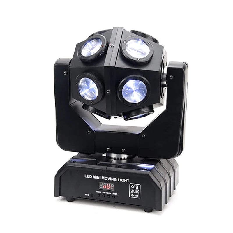 projecteur led rotatif noir moderne effet scène dmx auto son professionnel dj