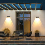 applique murale moderne led lumières noir étanche ip65 aluminium oeilletsextérieur