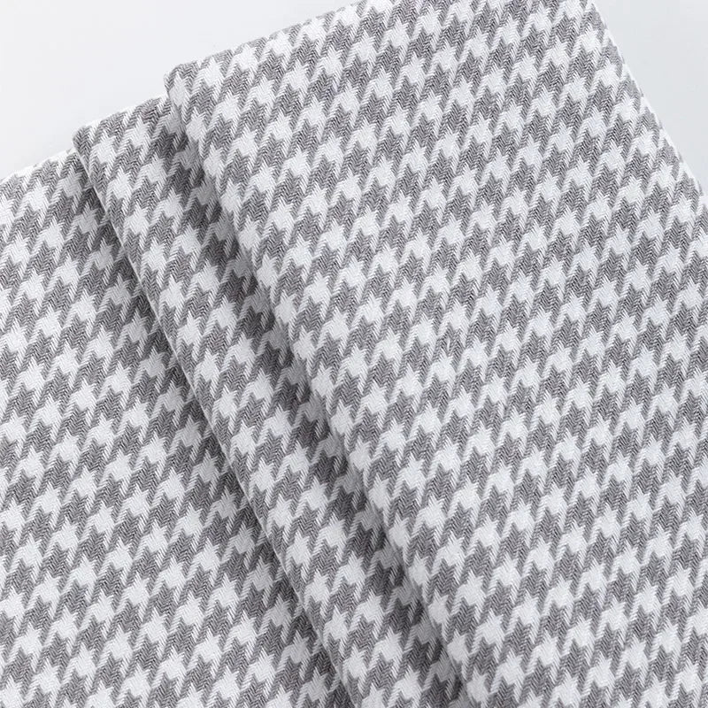 tissu houndstooth orange gris bleu marine vert noir blanc classique résistant couture 100x150cm