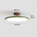 plafonnier moderne rond vert beige marron lisse opaqué télécommande led 40cm 50cm lumière chaude