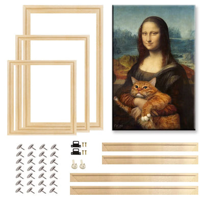 Cadre photo en bois naturel blanc 65x95cm pour décoration murale