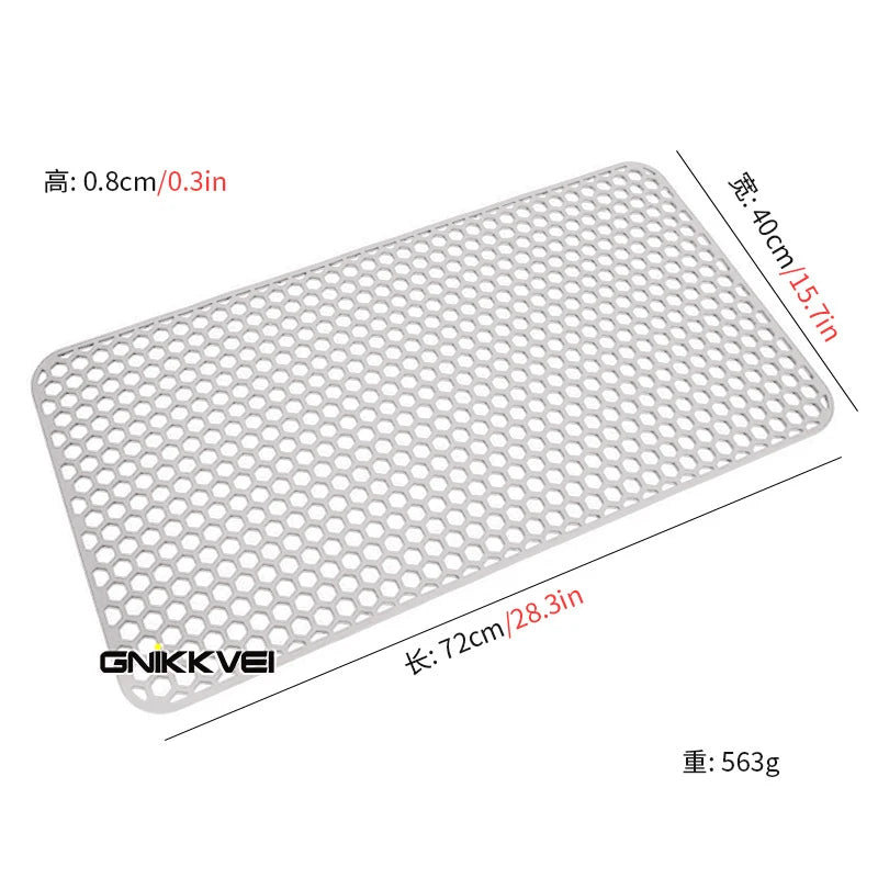 tapis cuisine silicone gris moderne perforé protection évier 72x39.5cmversiblelavabo