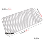 tapis cuisine silicone gris moderne perforé protection évier 72x39.5cmversiblelavabo