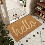 tapis d'entrée marron clair noir motif géométrique moderne imperméable couloir garage sol