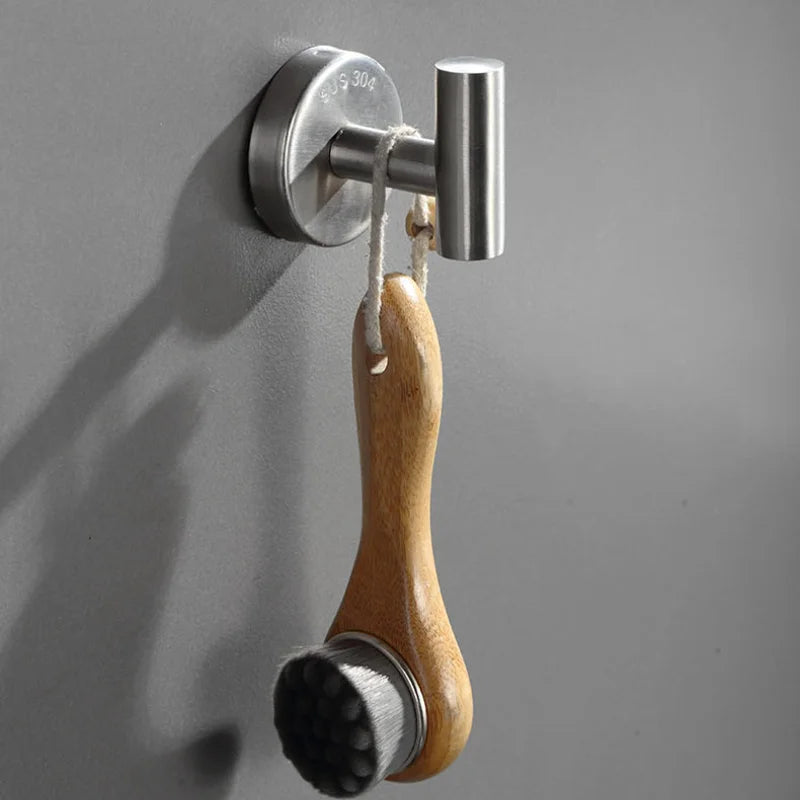porte serviettes acier inoxydable noir moderne minimaliste brossé salle bain ensemble pièces métal lisse
