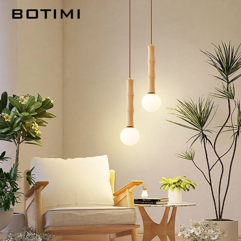 lampe suspendue moderne lampe bois blanc translucide chambre salon étude lumière led blanc chaud