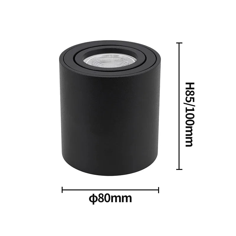 Spot LED GU10 6000K 4000K 3000K Blanc Noir 85mm Moderne Texture Fine