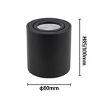 Spot LED GU10 6000K 4000K 3000K Blanc Noir 85mm Moderne Texture Fine