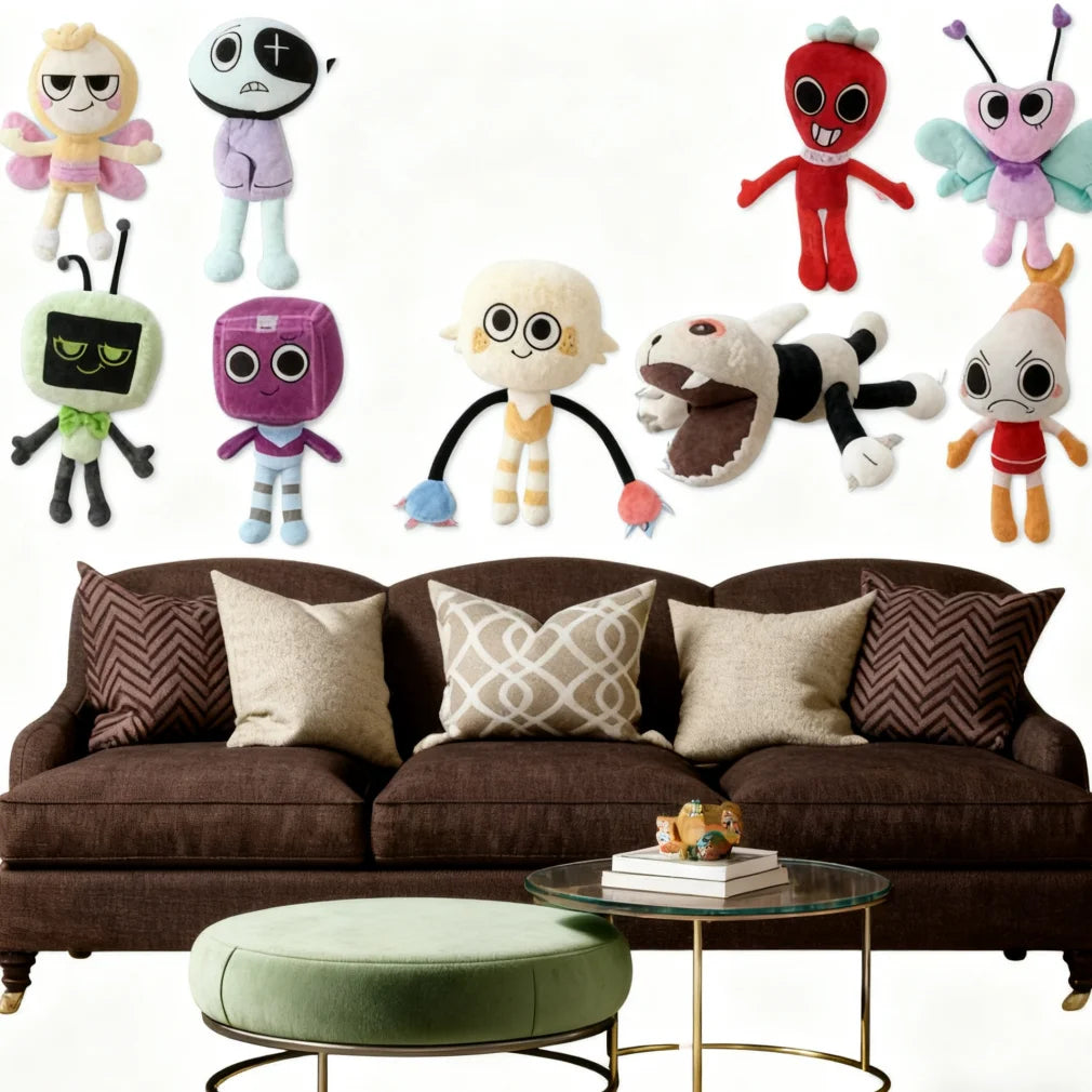 peluche décorative coussin siège dossier tissu doux motif cartoon salon chambre enfant adulte