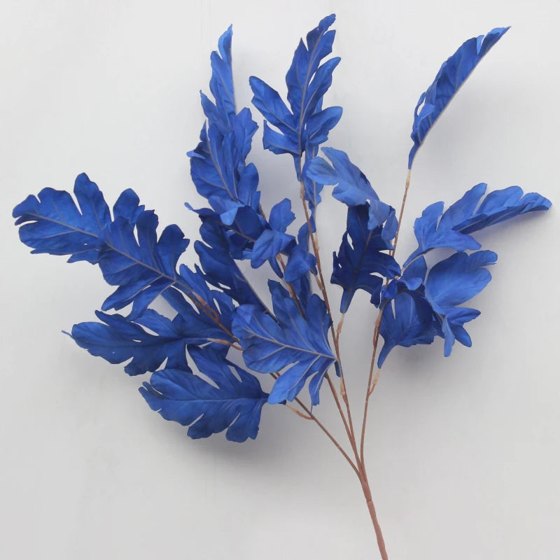 décoration événement artificielle fleurs bleu royal soie feuilles bouquets hybride ornement festifsintérieur