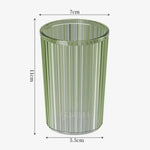 verres dents moderne vert gris doré rayures vertical opacité chambre