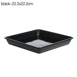 plateaux carrés plastique durable goutte goutte sauciers plantes modernes 12x12cm 15x15cm 18x18cm 22.2x22.2cm 25.6x25.6cm