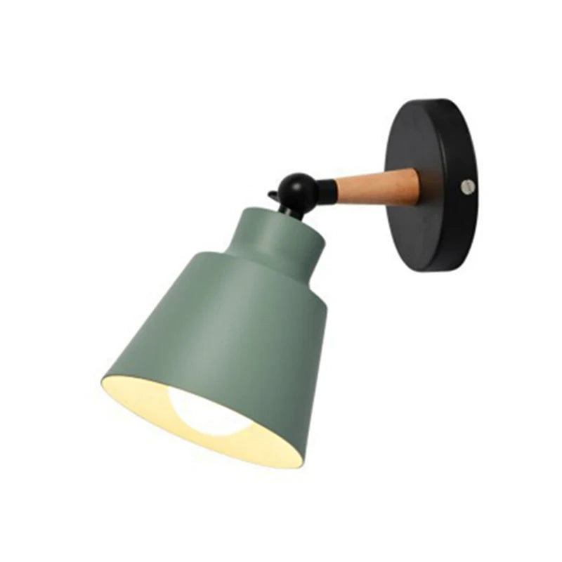 lampe murale moderne industrielle métal bois blanc noir gris rose vert fixée plaque vis