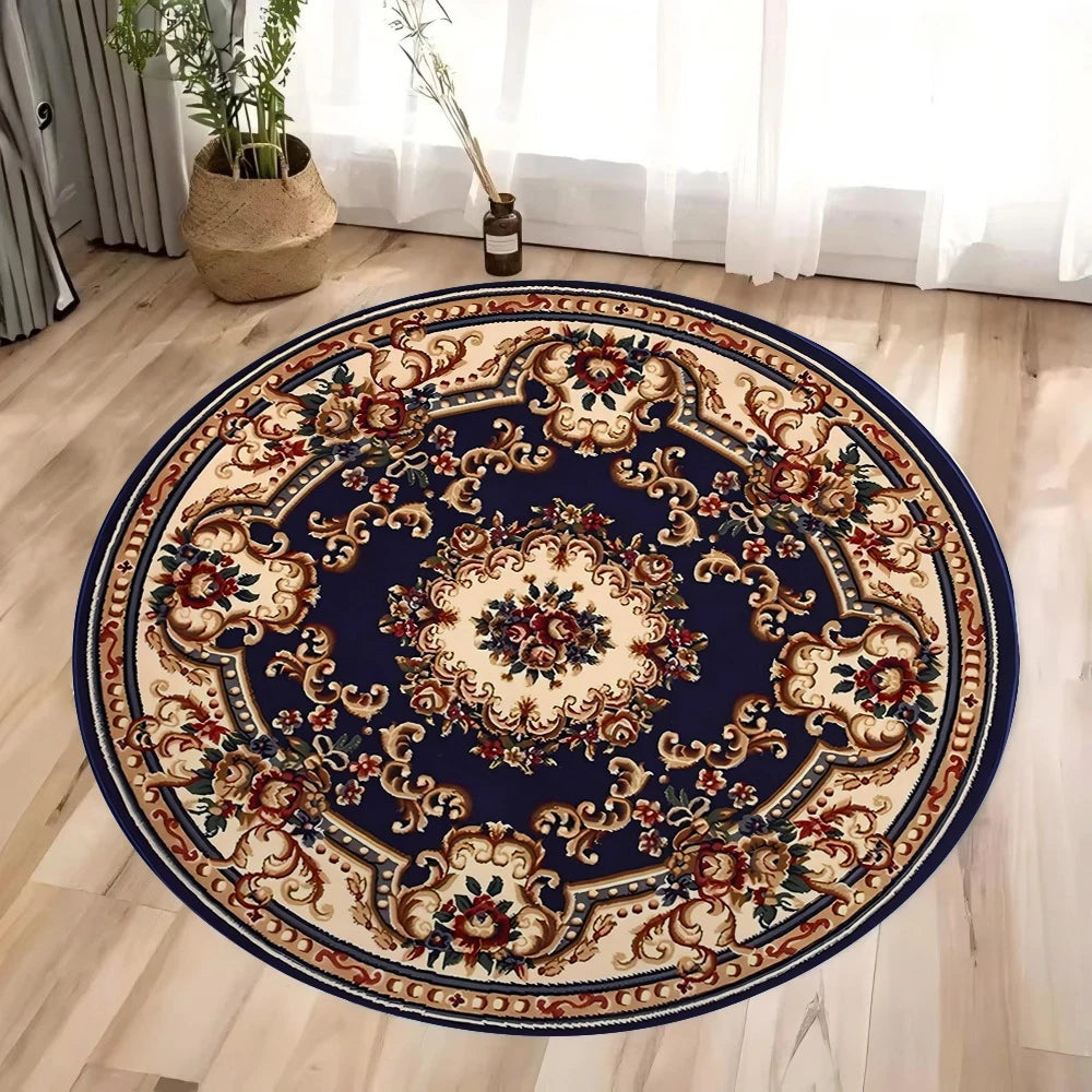 tapis rouge floral baroque orné moderne salon chambre 120x120cm 80x80cm 40x40cm
