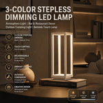 lampe table led rechargeable usb tactile minimaliste moderne blanc métal