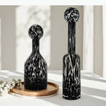 vase moderne bouteille marron léopard boule décorative support bois