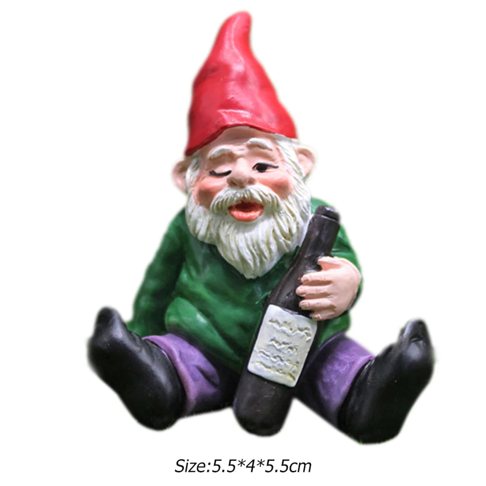 ornement gnome résine rouge vert bleu classique deco jardinextérieur statuenaine textureopacitéCHAUFFEURREMPLACER