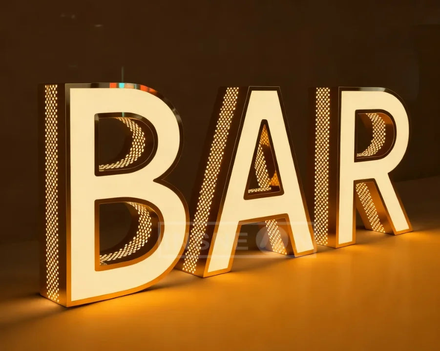 lettre lumineuse personnalisée 3d relief enseigne magasin extérieur intérieur blanc chaud
