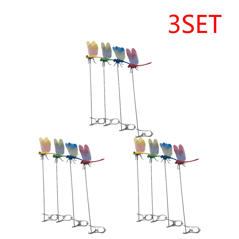 clips dragonfly multicolores imitation insectes decoratifs exterieur clips decoratifs jardin artificiels realistes