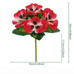 bouquets artificiels fleurs simples classiques rouge blanc rose jaune violetintérieur décoration maison fête