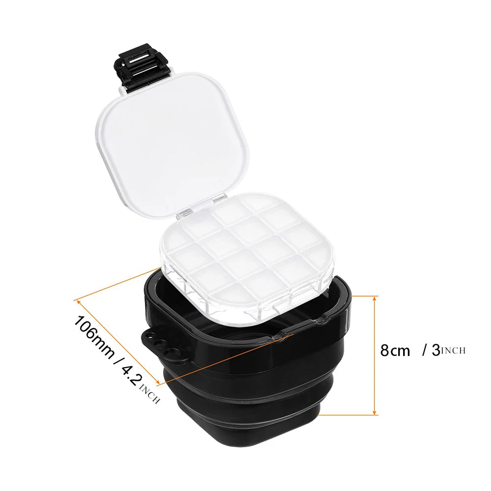palette pliable peinture pot couvercle noir blanc moderne pratique aquarelle huile gouache