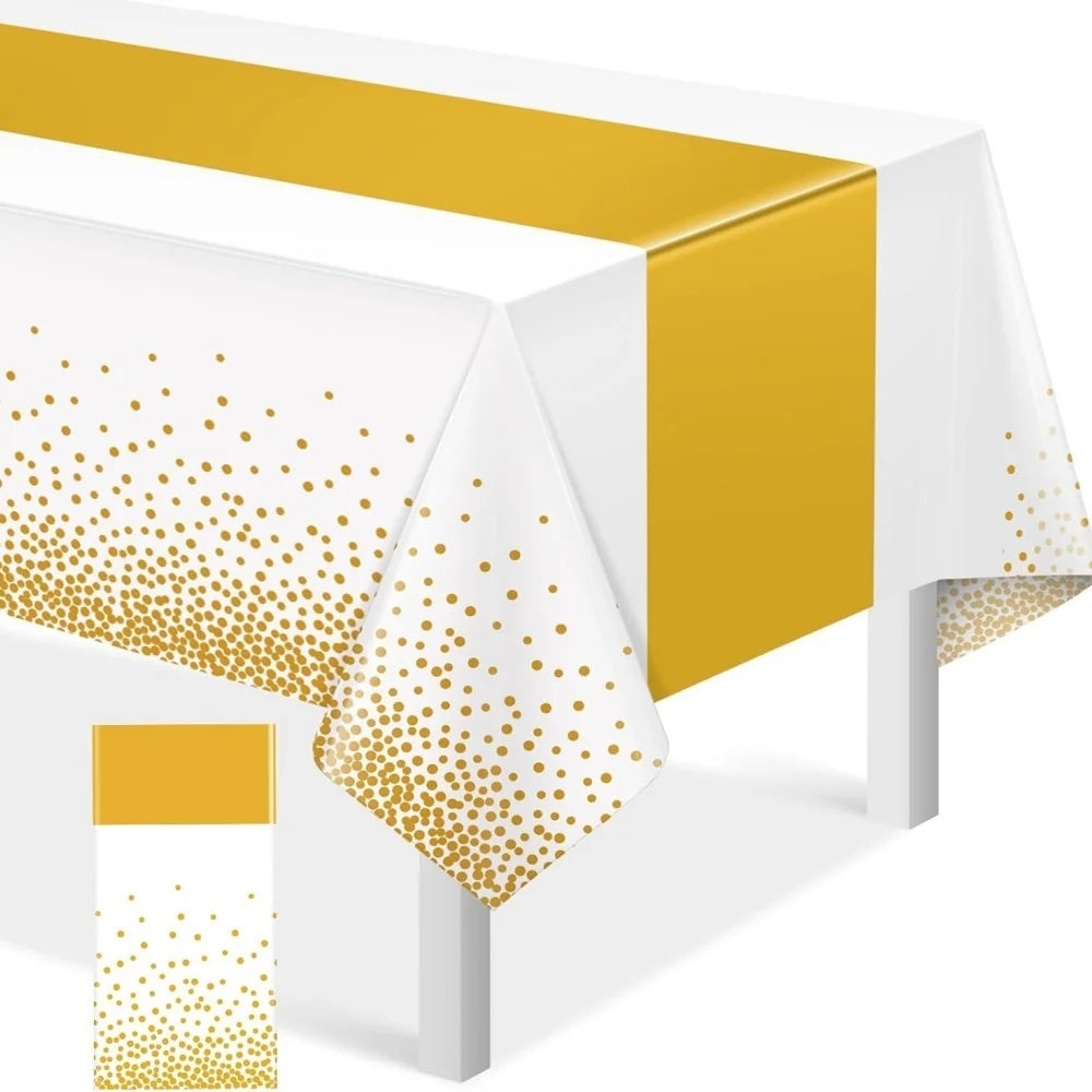 nappes jetables festives motifs dégradés serviettes papier blanc jaune doré rose modernes