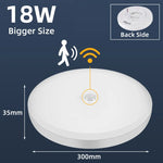 lampe led motion sensor veilleuse nuit chambre couloir salle bain blanc moderne radar 12w