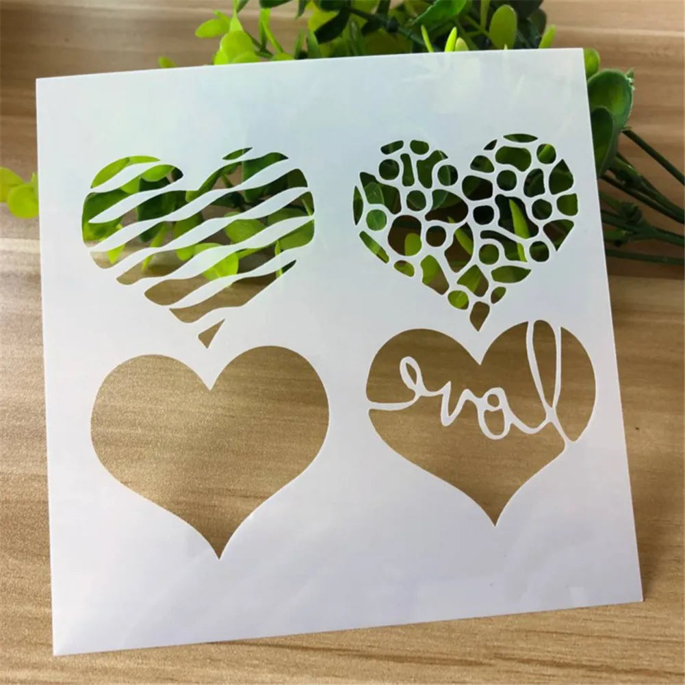 Stencil blanc motifs floraux palmiers oiseaux raisins feuilles bricolage scrapbooking decoration