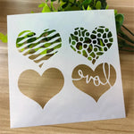Stencil blanc motifs floraux palmiers oiseaux raisins feuilles bricolage scrapbooking decoration