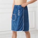 serviette bain rapide bleu marine poche microfibre absorbante lavable machine moderne confortable élastiquearrière
