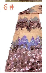 ruban sequins bleu vert argent rose marron motif montagne élégant festif tissu dentelle paillettes