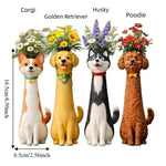 vase chien dessin animé polyester noir blanc moderne motifs floraux
