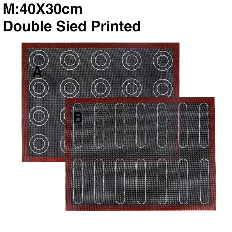 tapis cuisson silicone antiadhésif rouge noir texture tissu moderne cake baking