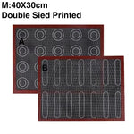 tapis cuisson silicone antiadhésif rouge noir texture tissu moderne cake baking