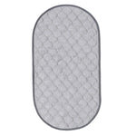 tapis bébé imperméable réutilisable doublure bambou gris quilté moderne portable mois