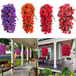guirlande artificielle fleurs violet rouge blanc moderne intérieur décoration maison anniversaire fête
