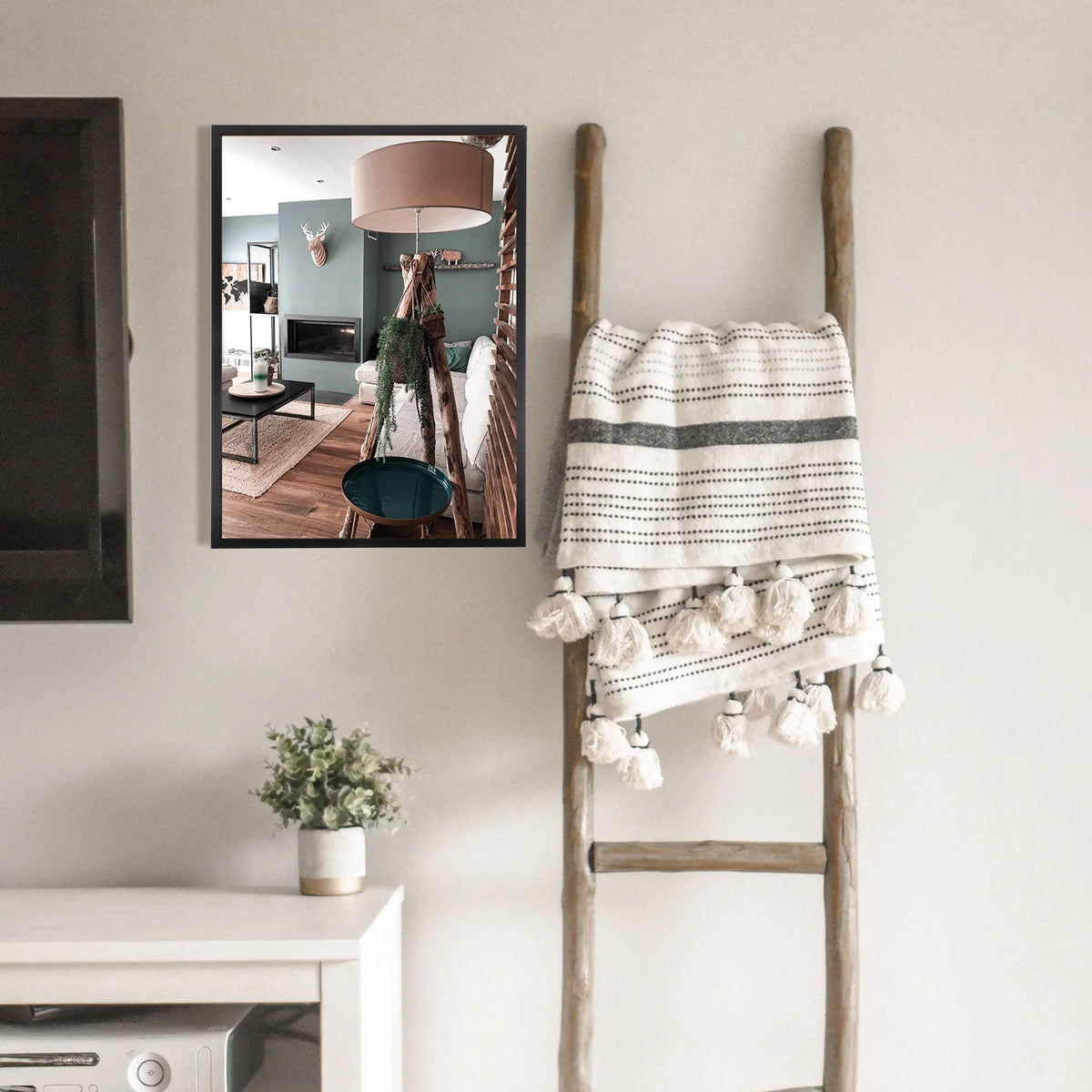 cadre photo moderne minimaliste bois noir beige 30cm 42cm opaque carton epaisseur variable