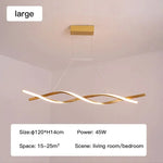 suspension lumineuse moderne blanc doré ondulée clips fixation 2000lm 82000lm 90260v 1015m²