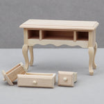 meuble miniature bois classique commode tiroirs blancs décoration intérieure miniature animaux nature